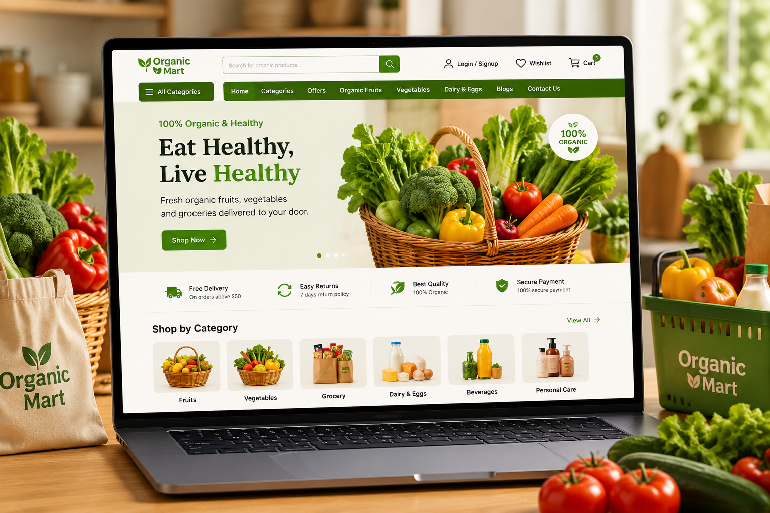 Organic Mart E-Commerce Project
